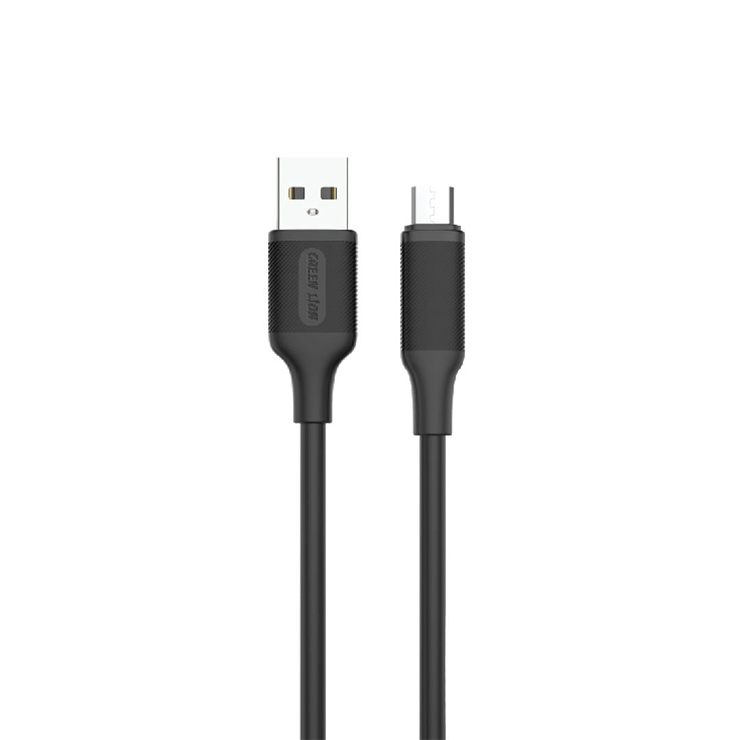 Green Lion USB A to Micro USB Pvc Cable 1m 2 4a Black