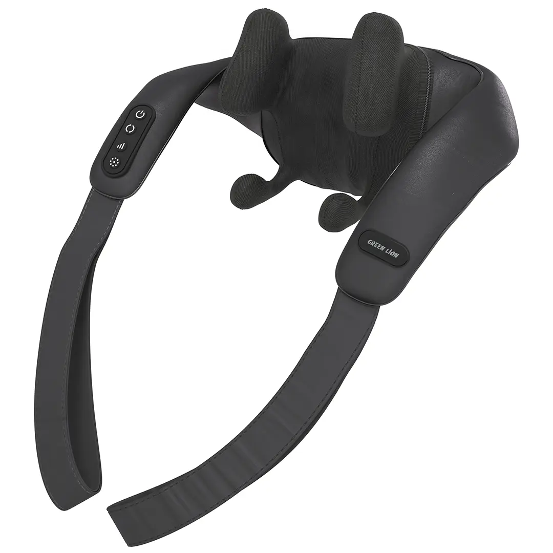 Green Lion Neck&Shoulder Rechargeable 4 Dkneading Massage - Black