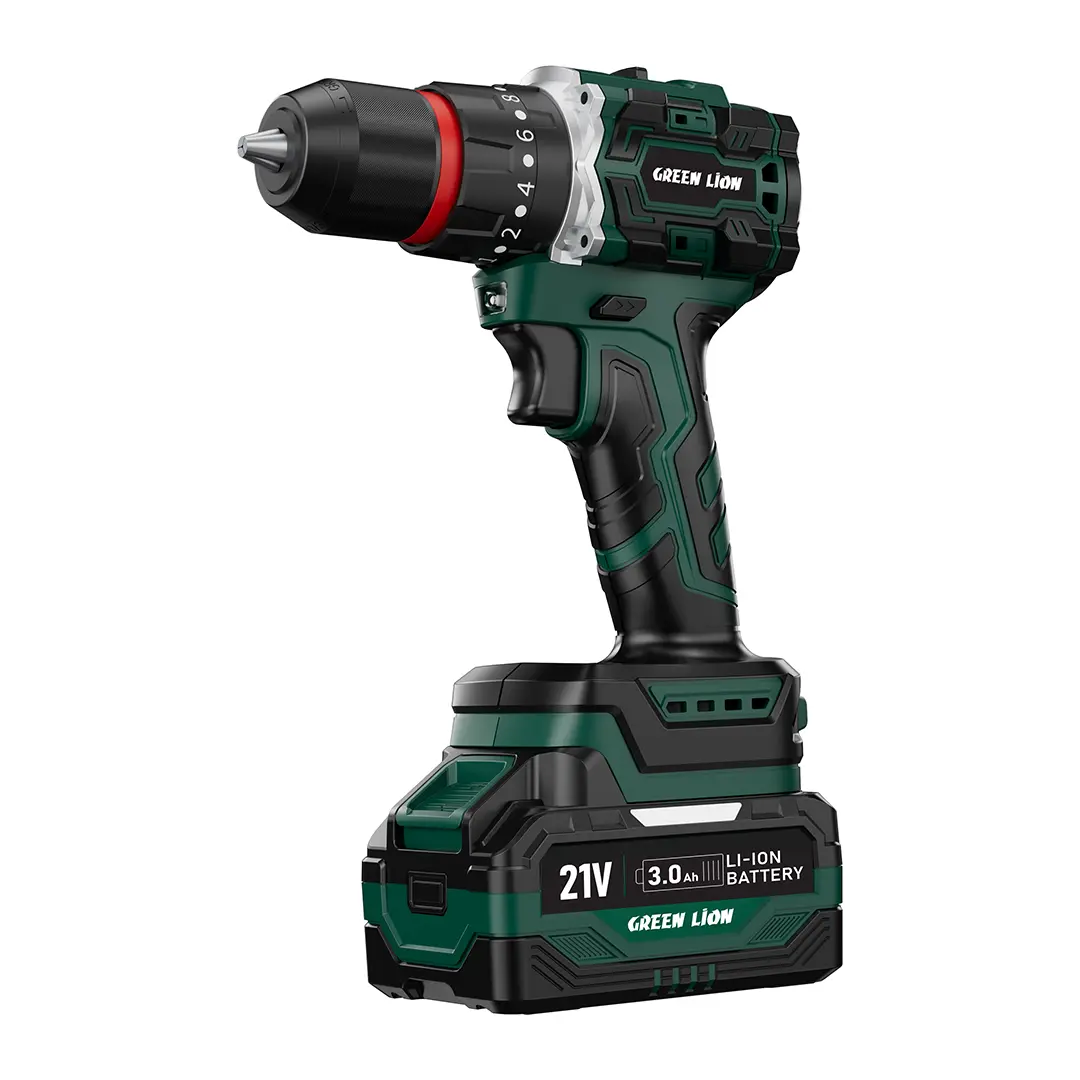 Green Lion GD-12 EDGEPRO Cordless Hammer Drill 2*21 V 3.0 Ah Battery