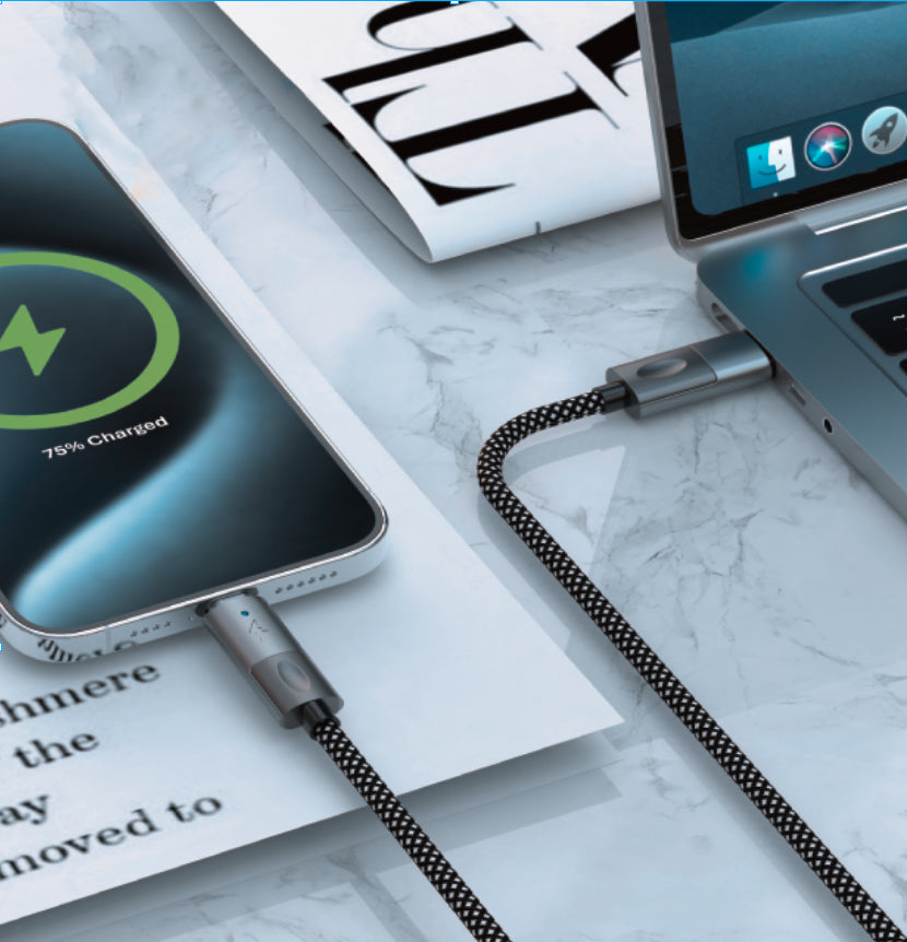 Taktik 4-in-1 Magnetic Charging Cable - USB-C and Lightning - 1 Meter