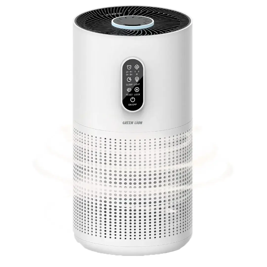 Green Lion Compact Air Purifier 3 in 1 Filtration - White