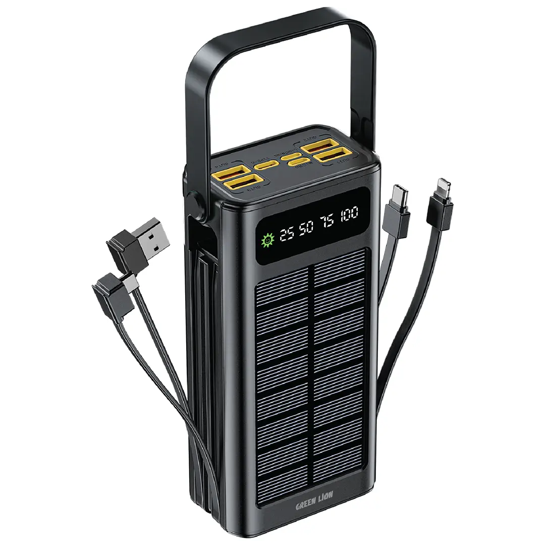 Green Lion Solar X 30000mAh Power Bank PD 20w Black