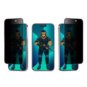 Green 3d Pet Privacy Glass Screen Protector for Iphone 13 Pro Max 14 Plus
