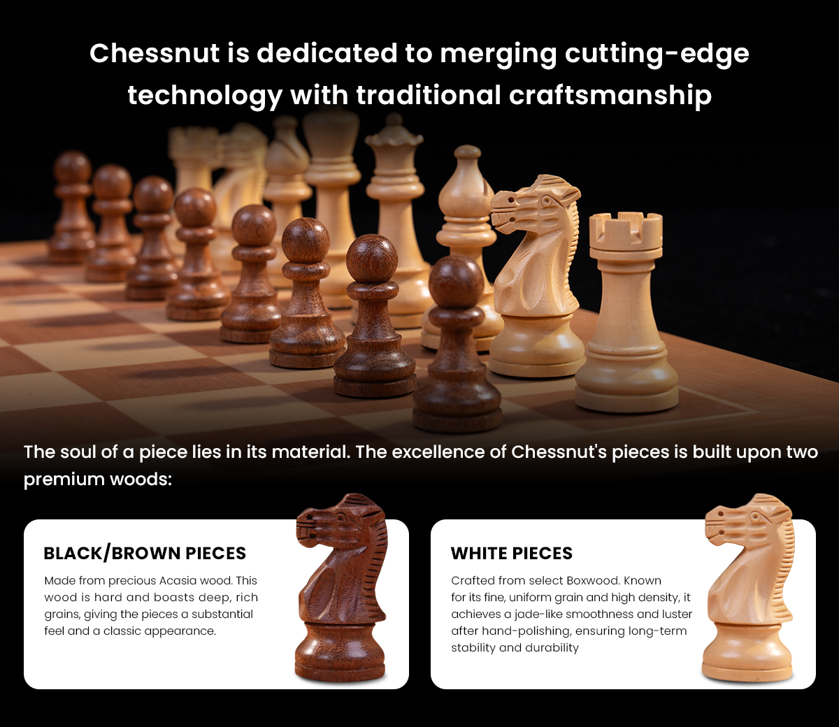 Chessnut Pro Full-sized Wooden Smart Electronic Chess Set
