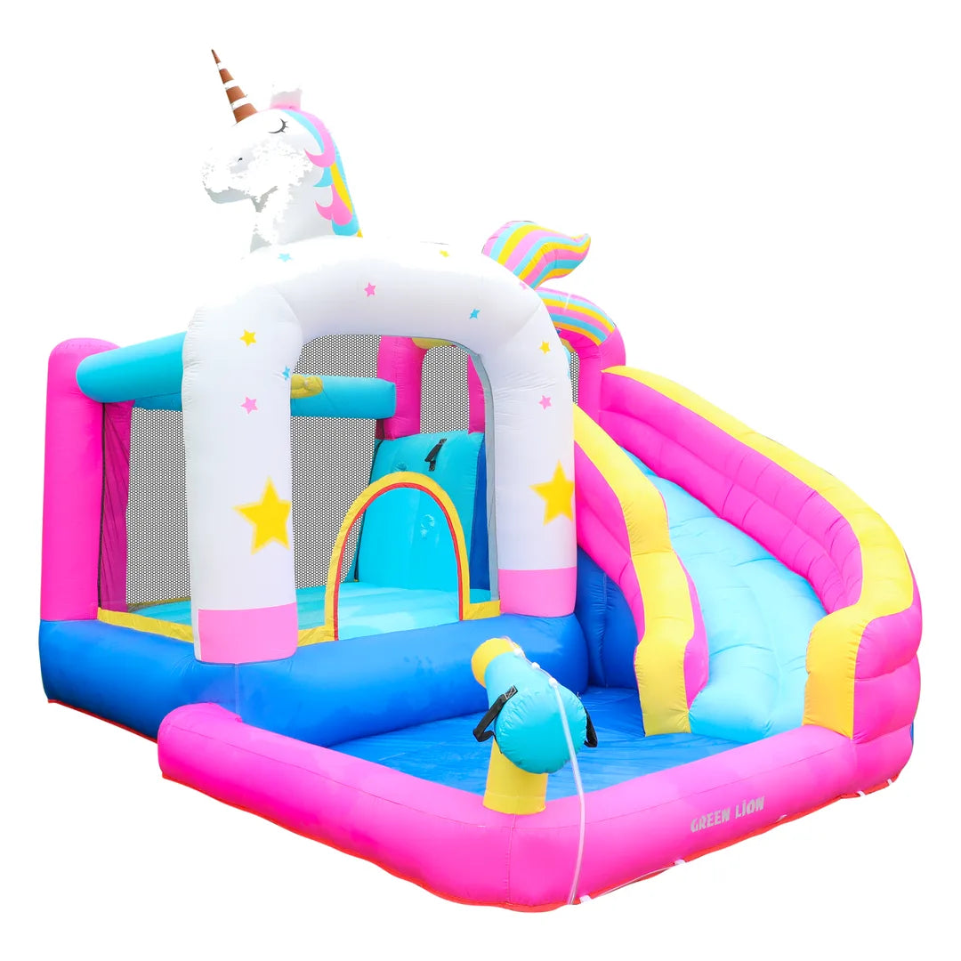 Green Lion Wonder Land Inflatable Bounce House - Pink