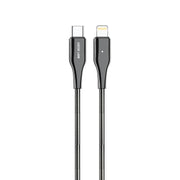 Green Lion USB C to Lightning Metal Spring Hose Cable Silver