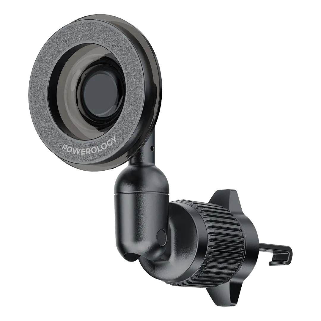 Powerology Logan 360deg Rotation Head MagSafe Car Phone Holder Black