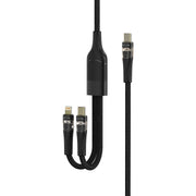 Green Lion 2 In1 Transparent Fast Charging Cable Black