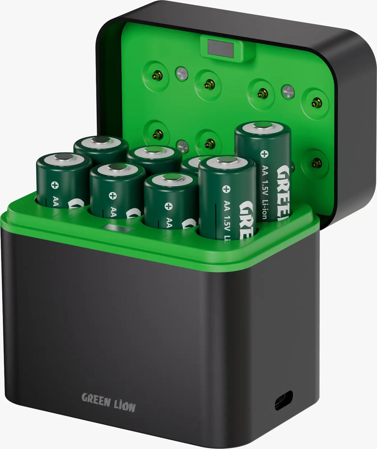 Green Lion Rechargeable 8 Aa Battery Dock USB C
