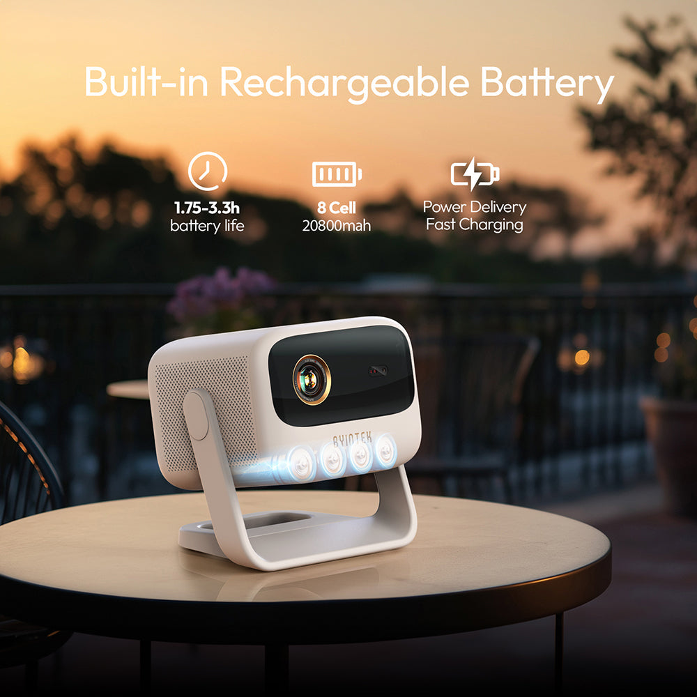 Byintek UFO U90 Max GTV Mini Projector 20800 mAh with Adjustable Stand