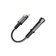 Green Lion Earphone Adapter Lightning to 3 5 Aux 12cm Black