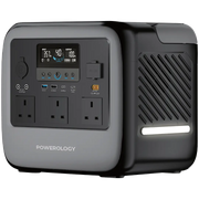 Powerology Pater Iii Portable Power Station 1200w Gray