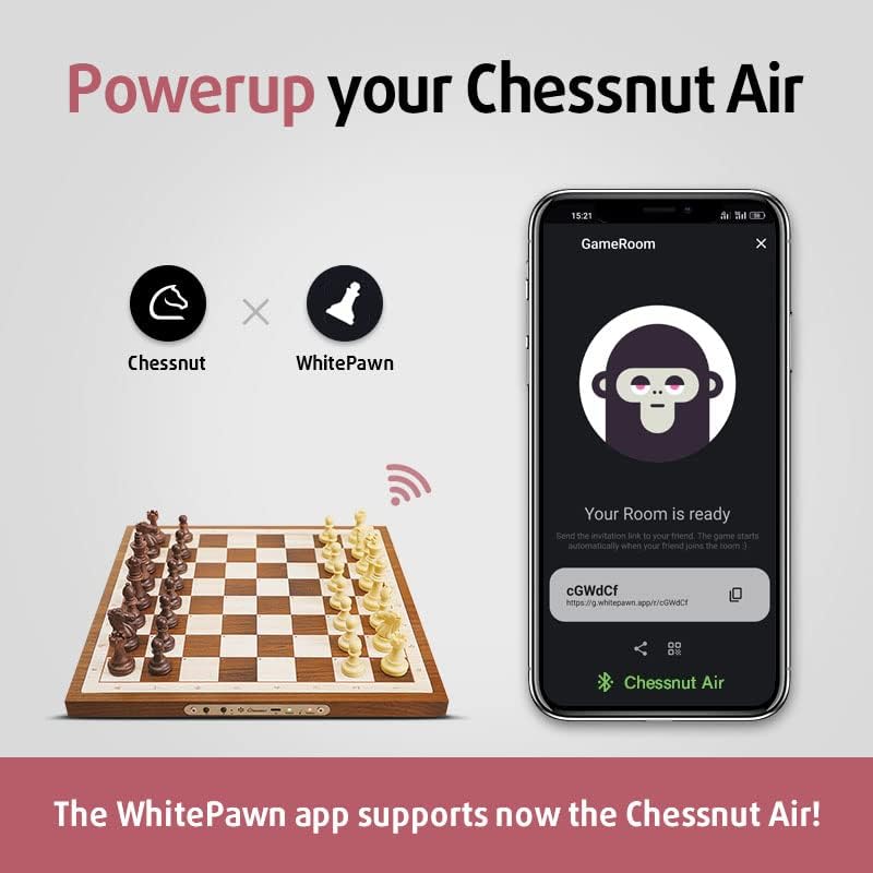 Chessnut Wood Smart Chess Board with LED Lighting Chessnut Air Electronic Chess Set