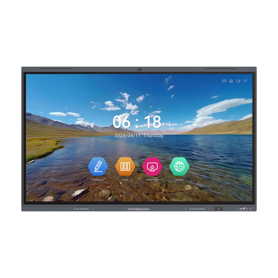 Powerology Dual Windows Android Interactive Smartboard 75 Black