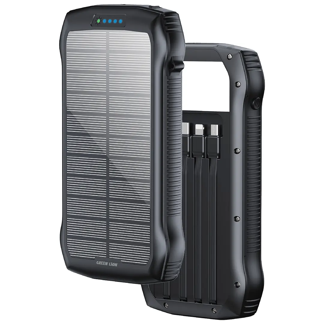 Green Lion Solar Force 20000mAh Power Bank Black