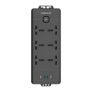 Powerology 6ac 2500w Power Strip Black