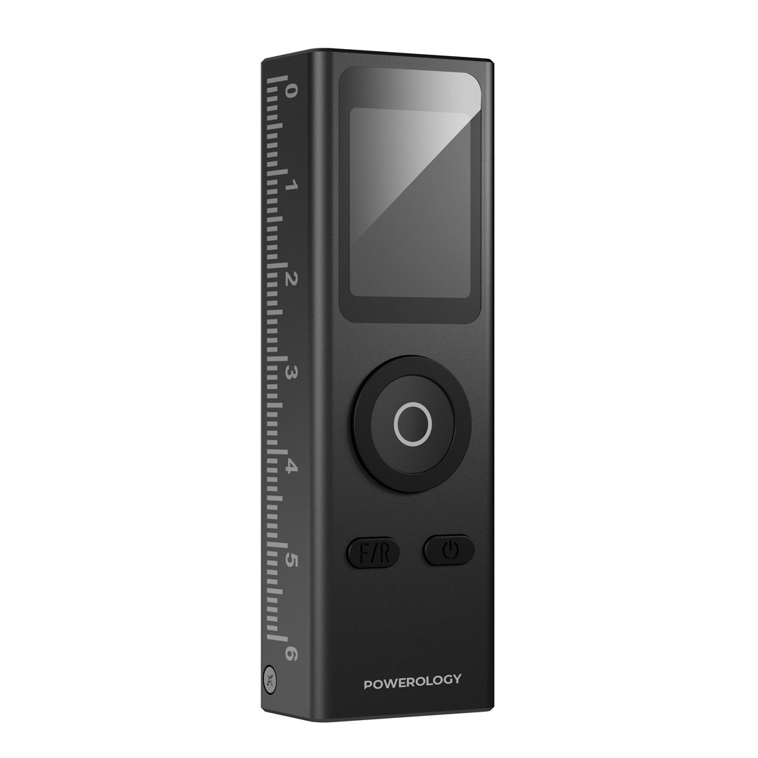 Powerology 30meter Mini Laser Rangefinder with Type C Connector Black
