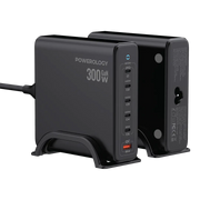 Powerology Volt X Gan 300w Smart Desktop Charger Black
