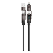 Green Lion 4 In1 Silicone Cable with Digital Display Black