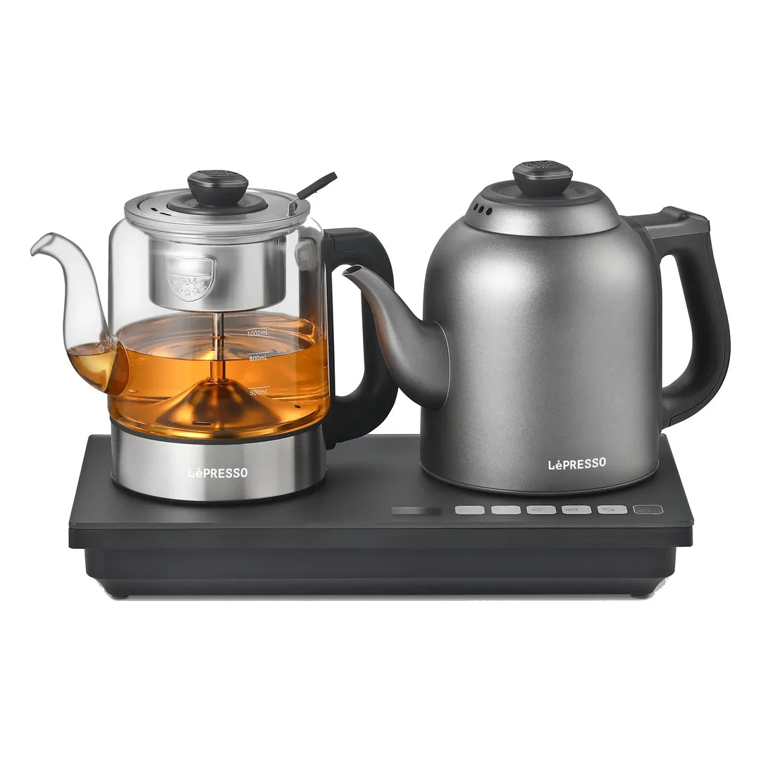 LePresso Aurabrew Tea Brewer and Water Boiler with Interactive Panel Gray