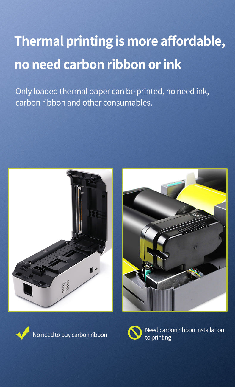 Taktik 4 x 6 Inch Small Bluetooth Thermal Label Printer