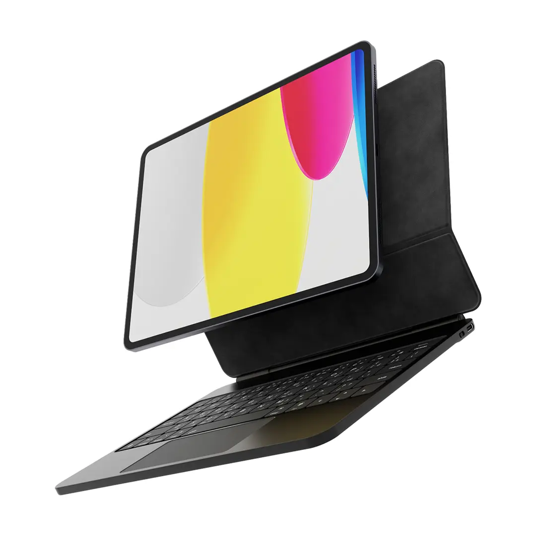 Powerology Smartcase Pro Wireless Keyboard Case for Ipad 10th Gen Black