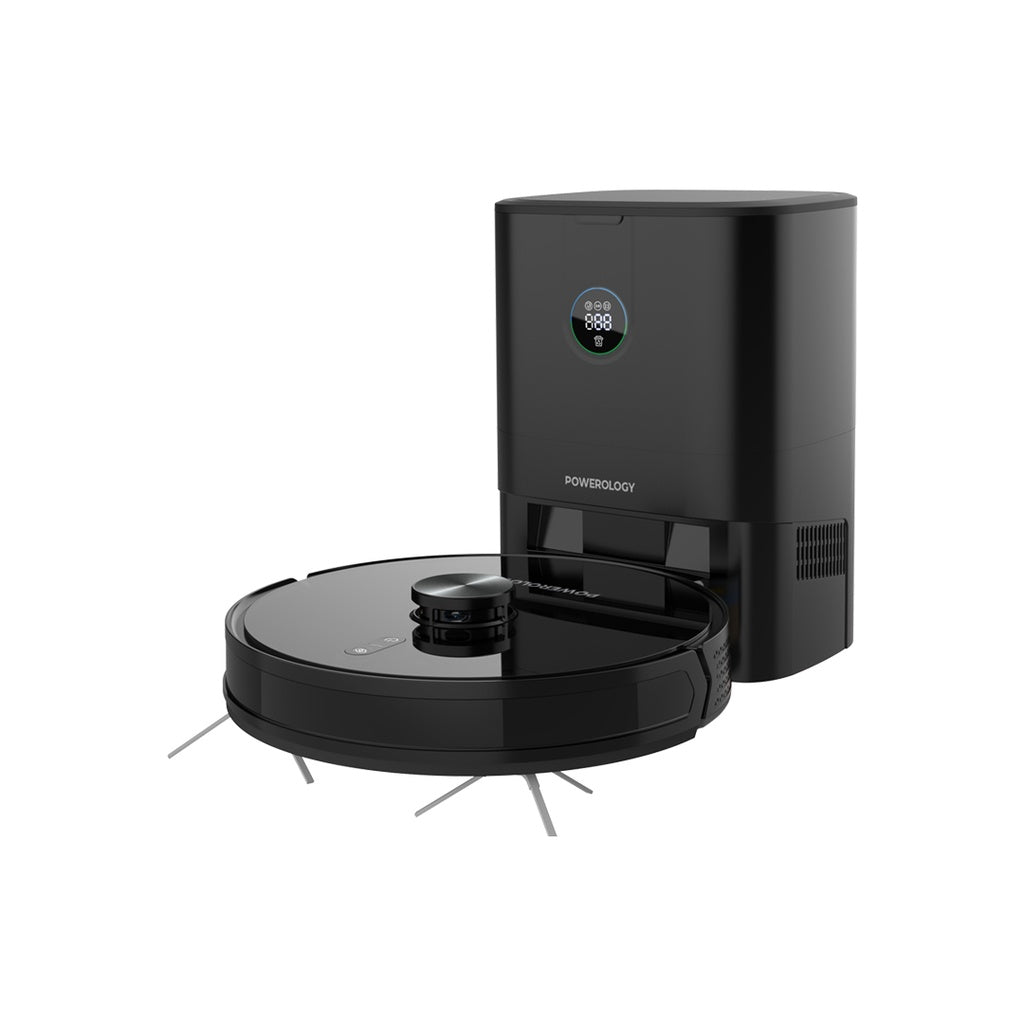 Powerology Smart Station Robot Vacuum Mop Black