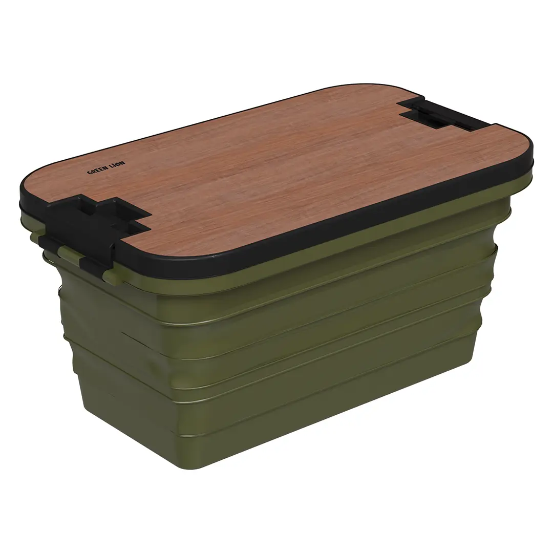 Green Lion Folding Basket with Built in Table Green