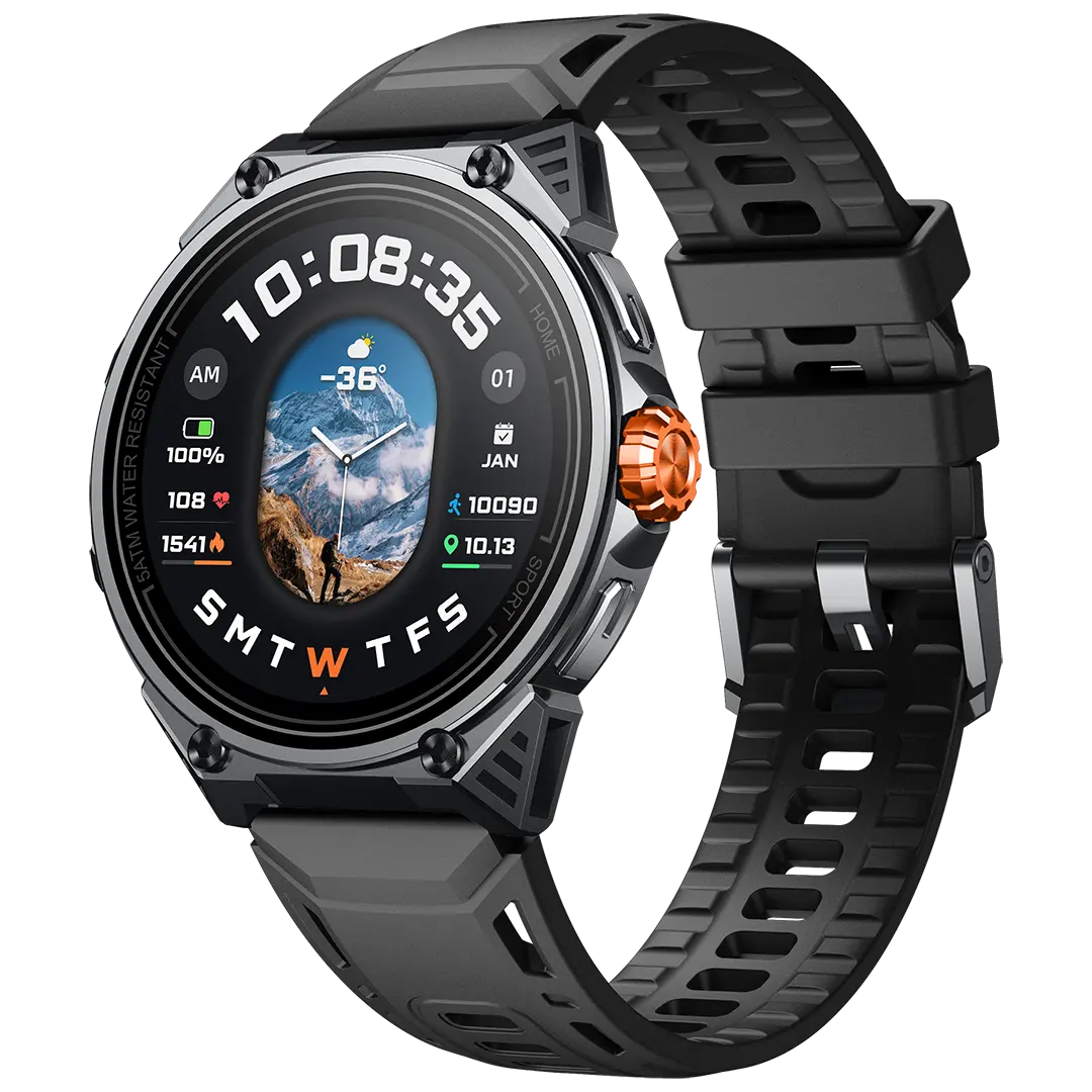 Powerology Alfa Urban Sports GPS Smart Watch Black