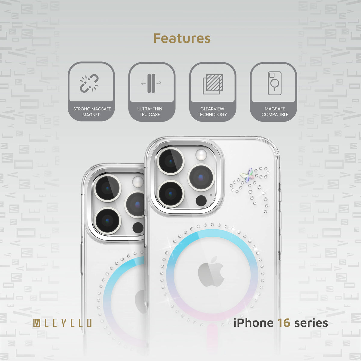 كفر ليفيلو Butterfly متوافق مع MagSafe لآيفون 16 برو وبرو ماكس – تفاصيل المنتج والعبوة