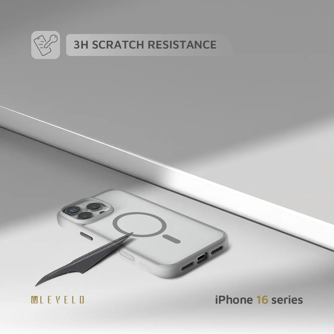 كفر ليفيلو Solo متوافق مع MagSafe لآيفون 16 برو ماكس – رمادي – صورة المنتج