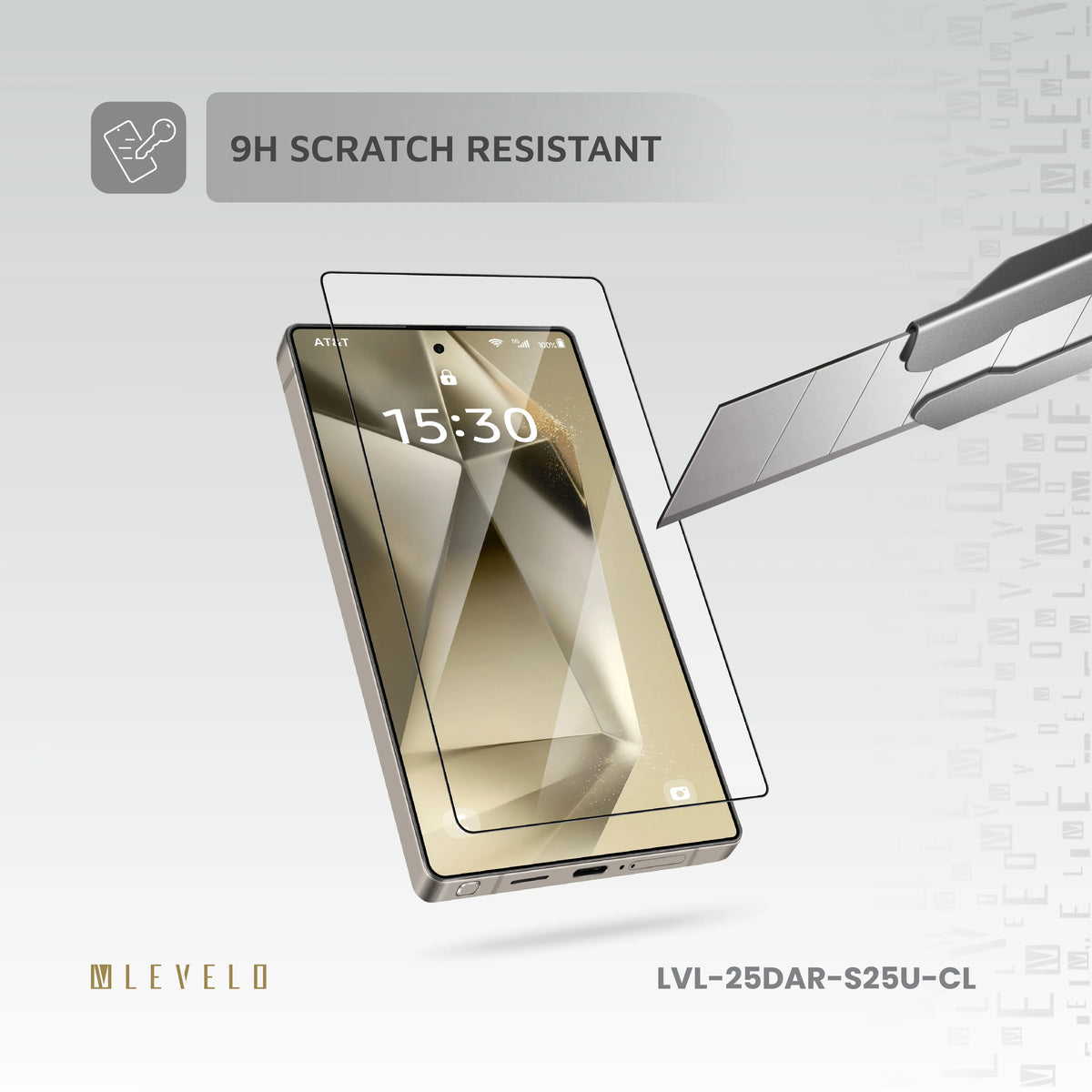 واقي شاشة ليفيلو 2.5D لسامسونج Galaxy S25 Ultra – HD أو AR أو خصوصية – تفاصيل المنتج والعبوة