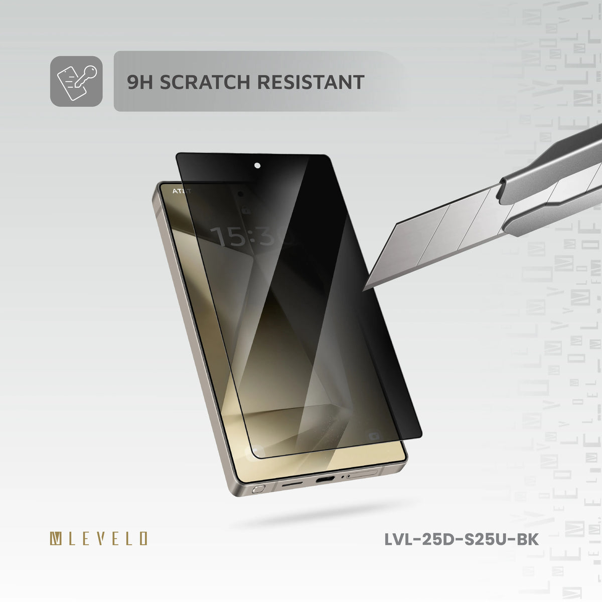 واقي شاشة ليفيلو 2.5D لسامسونج Galaxy S25 Ultra – HD أو AR أو خصوصية – تفاصيل المنتج والعبوة
