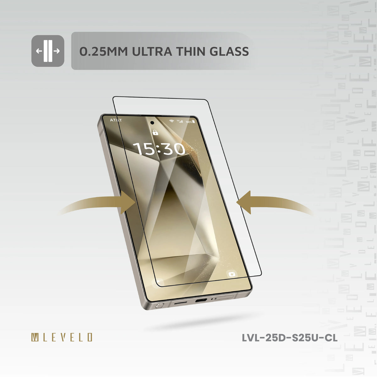 واقي شاشة ليفيلو 2.5D لسامسونج Galaxy S25 Ultra – HD أو AR أو خصوصية – تفاصيل المنتج والعبوة