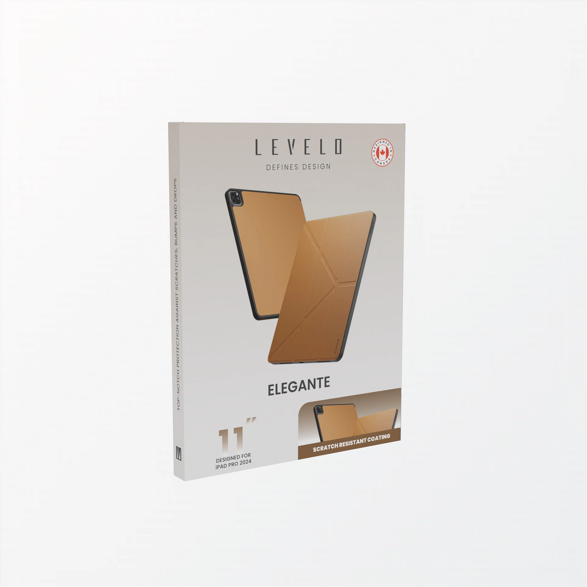 كفر ليفيلو Elegante Hybrid لآيباد Pro إصدار 2024 أو آيباد الجيل التاسع – تفاصيل المنتج والعبوة