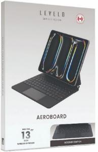 لوحة مفاتيح ليفيلو AeroBoard اللاسلكية لآيباد Pro ‏2024 – أسود – تفاصيل المنتج والعبوة