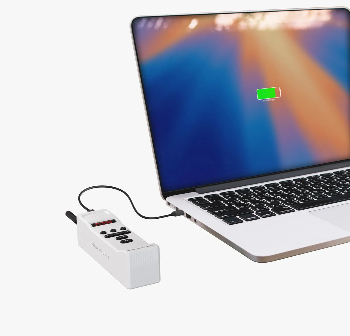 باور بانك ليفيلو Revolt سعة 20000mAh بقدرة 100W مع اتصال لاسلكي – أبيض – تفاصيل المنتج والعبوة