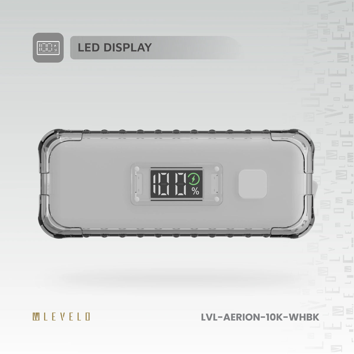 باور بانك ليفيلو Aerion سعة 10000 mAh مع كابل مسكة USB-C – تفاصيل المنتج والعبوة