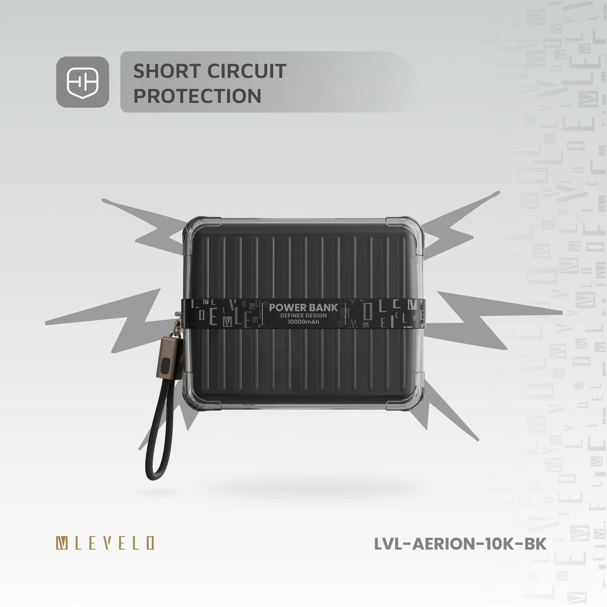 باور بانك ليفيلو Aerion سعة 10000 mAh مع كابل مسكة USB-C – تفاصيل المنتج والعبوة
