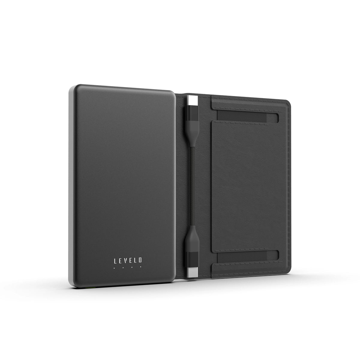 محفظة ليفيلو Vermont‏3 في 1 مع باور بانك 5000 mAh – أسود – تفاصيل المنتج والعبوة