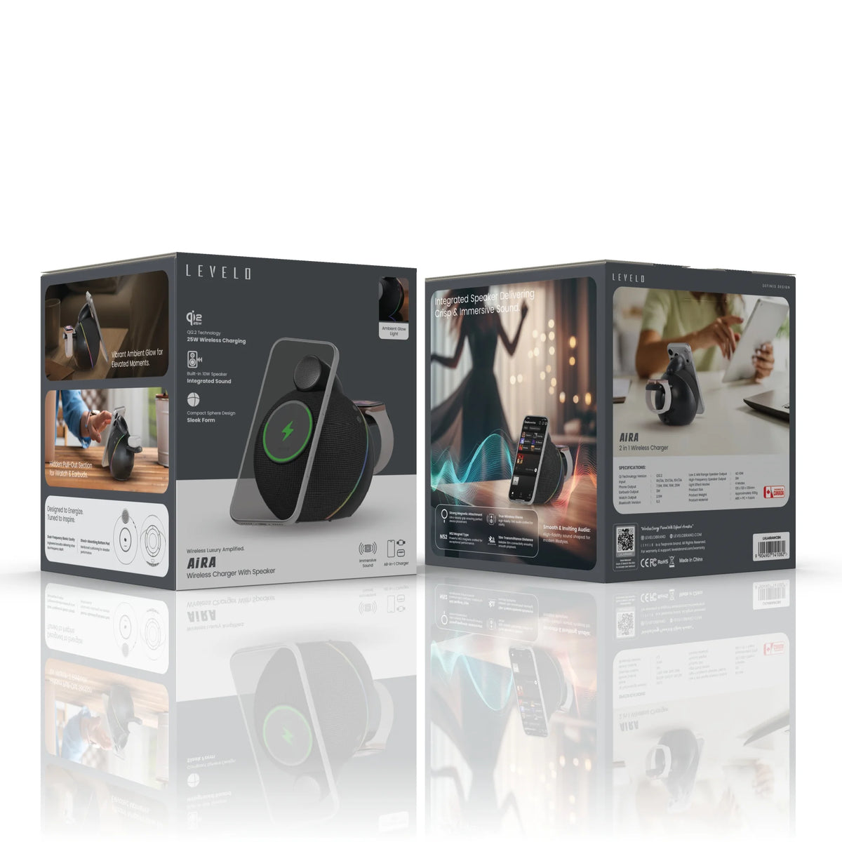 شاحن ليفيلو Aira اللاسلكي مع سماعة Bluetooth – صورة المنتج
