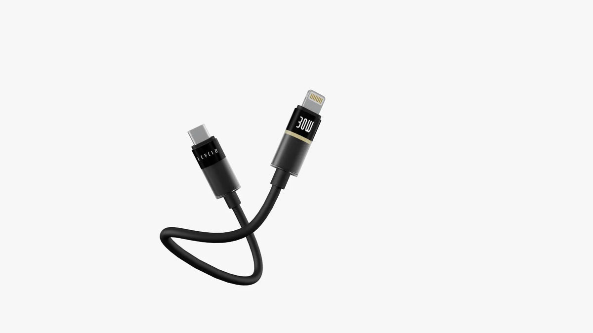 كابل ليفيلو Luno من USB-C إلى Lightning بقدرة 30 واط – متر واحد – أسود – صورة المنتج