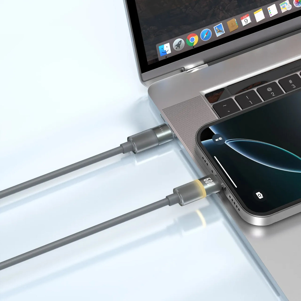 كابل ليفيلو Luno من USB-C إلى USB-C بقدرة 60 واط – متر واحد – تفاصيل المنتج والعبوة