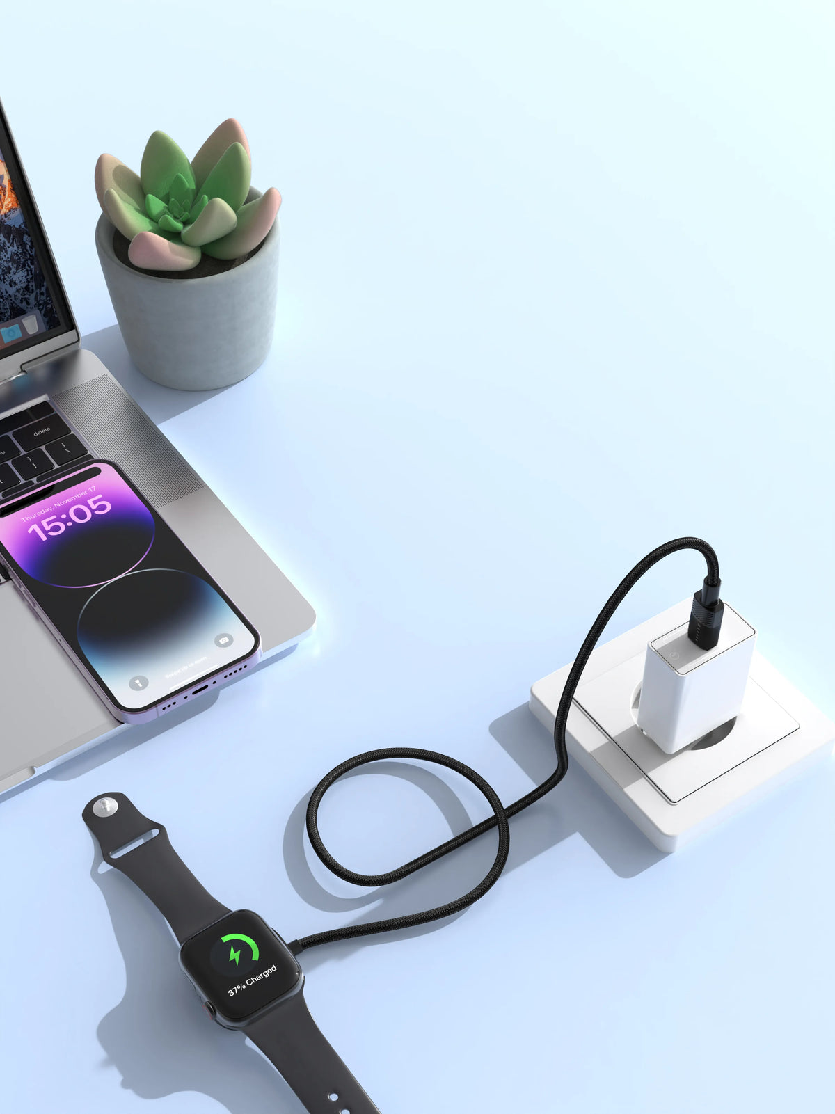 كابل شحن Apple Watch ليفيلو Otto بمنفذ USB-C – ‏1.2 متر – تفاصيل المنتج والعبوة