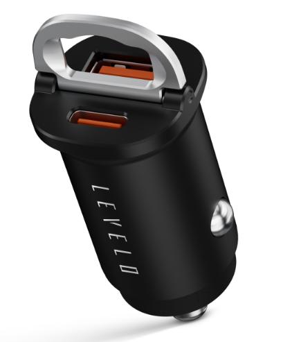 شاحن سيارة ليفيلو Kruz بقدرة 38 واط – USB-C وUSB-A – تفاصيل المنتج والعبوة
