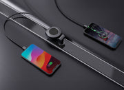 شاحن سيارة ليفيلو Orbis ‏4 في 1 بكابلي USB-C قابلين للسحب – أسود – صورة المنتج