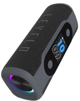 سماعة ليفيلو Bassbeat المحمولة بقدرة 30 واط مع شاشة وإضاءة LED – تفاصيل المنتج والعبوة
