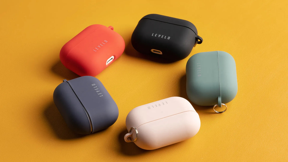 كفر سيليكون ليفيلو Gorra لعلبة AirPods مع مشبك – تفاصيل المنتج والعبوة