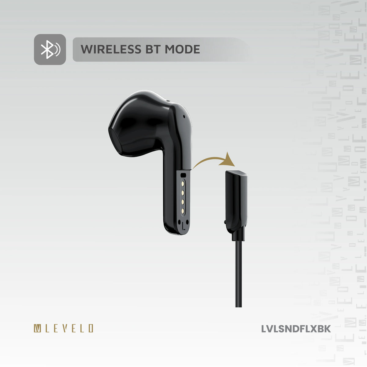 سماعات ليفيلو Soundflex ‏2 في 1 – لاسلكية وسلكية USB-C – تفاصيل المنتج والعبوة