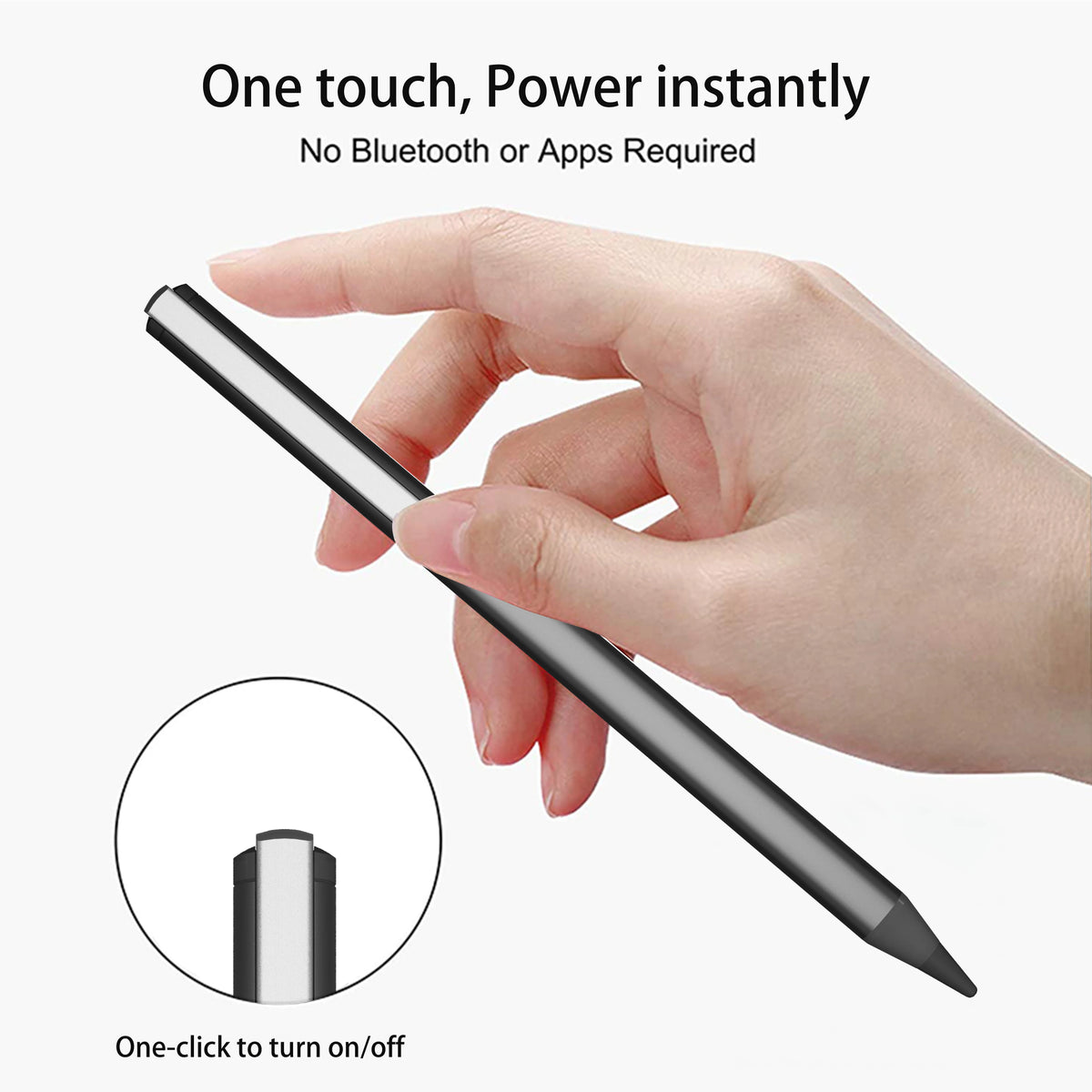 قلم لمس ليفيلو SkySync بشحن USB-C – رمادي فضائي – تفاصيل المنتج والعبوة